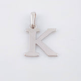 Dije Letra K 2.05gr / 2.05cm / Oro Blanco Nac.Esp. 18K