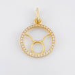 Dije Signo Tauro 1.25gr / 2.05cm / Oro Amarillo 18K