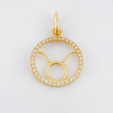 Dije Signo Tauro 1.25gr / 2.05cm / Oro Amarillo 18K