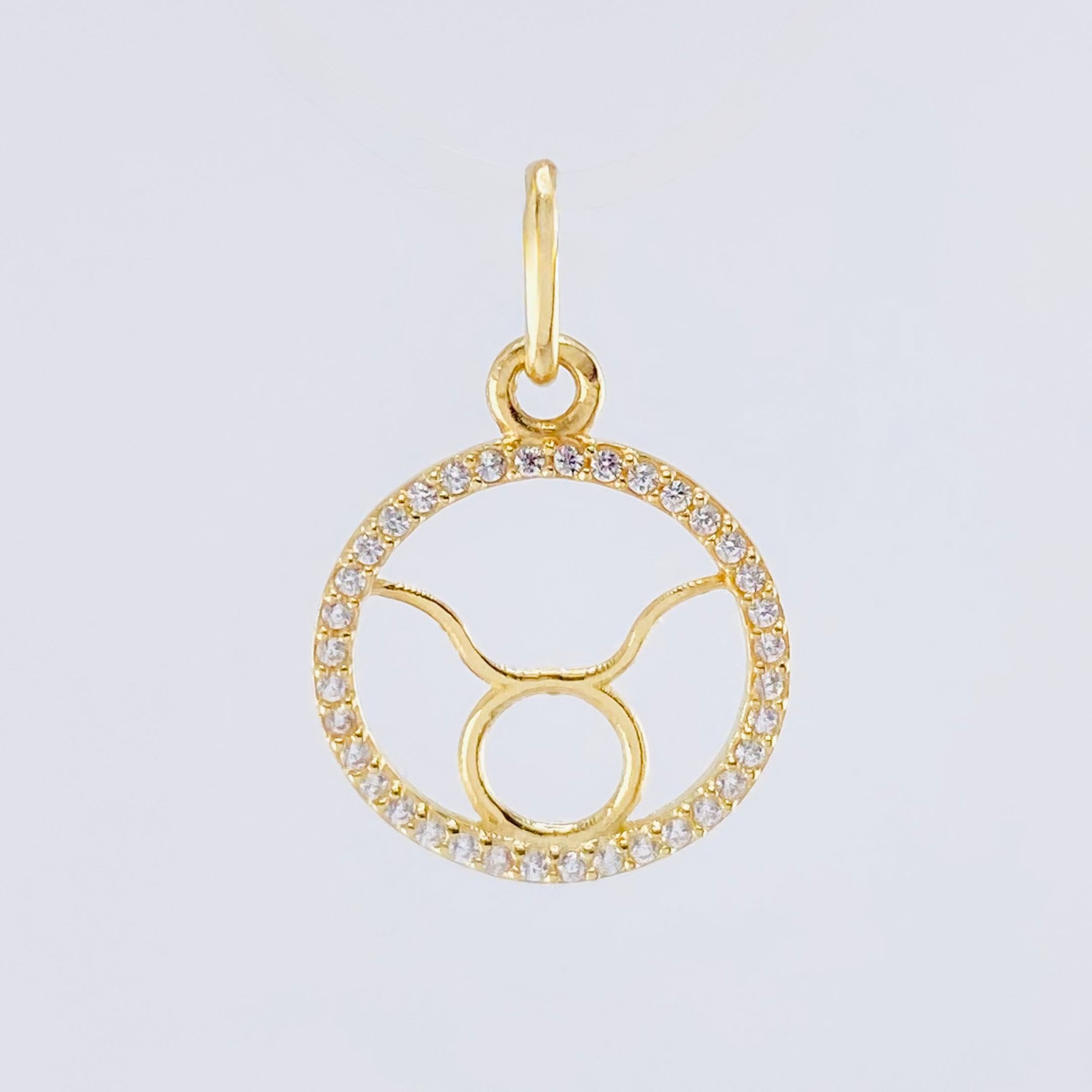 Dije Signo Tauro 1.25gr / 2.05cm / Oro Amarillo 18K