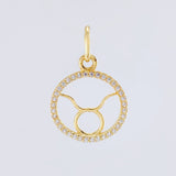 Dije Signo Tauro 1.25gr / 2.05cm / Oro Amarillo 18K