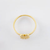 Anillo Hoja Trebol 1.65gr / T6 3/4 / Oro Amarillo 18K