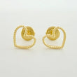 Topos Silueta Corazón Diamantado 0.85g / 8mm Oro Amarillo 18K