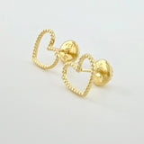 Topos Silueta Corazón Diamantado 0.8g / 8mm Oro Amarillo 18K