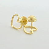 Topos Silueta Corazon 0.85g / 9mm Oro Amarillo 18K