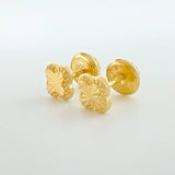 Topos Trebol Diamantado 0.5g / 4.5mm Oro Amarillo 18K