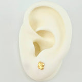 Topos Trébol Diamantado 0.55g / 5.2mm Oro Amarillo 18K