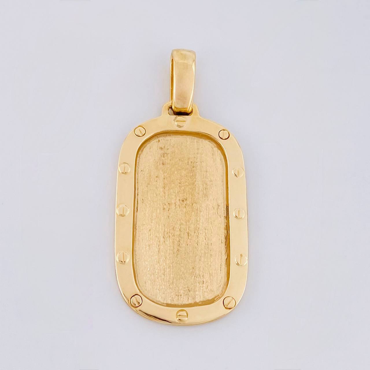 Dije Placa Marco Tornillos 15.7g / 5.5cm Oro Amarillo 18K