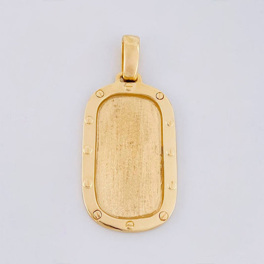 Dije Placa Marco Tornillos 15.7g / 5.5cm Oro Amarillo 18K