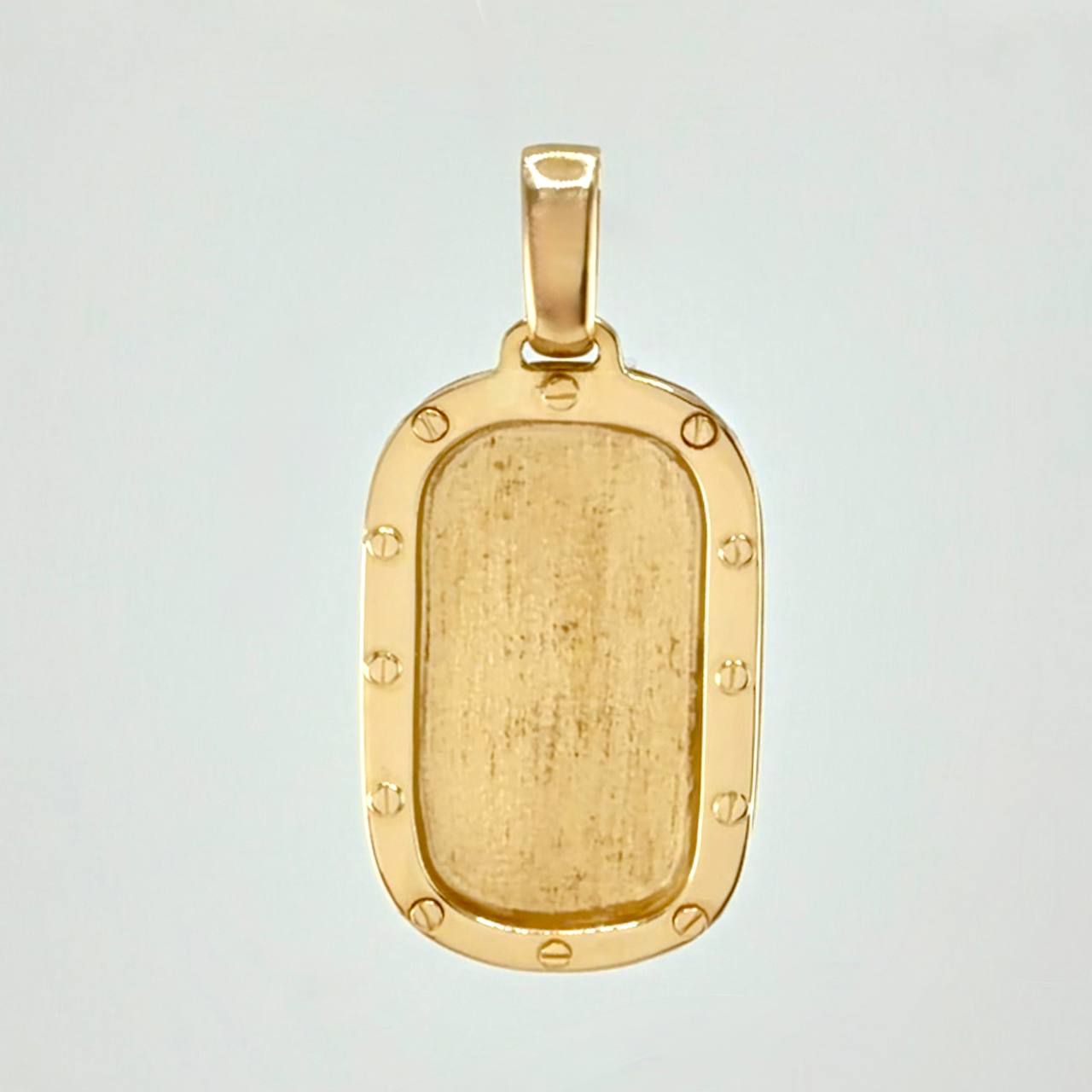 Dije Placa Marco Tornillos 15.7g / 5.5cm Oro Amarillo 18K