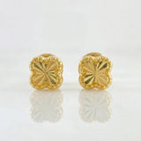 Topos Trébol Diamantado 0.55g / 5.2mm Oro Amarillo 18K
