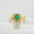 Anillo Solitario Gema Central Esmeraldas 45pts 3.65g / T9 1/4 Oro Amarillo 18K