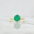 Anillo Solitario Lineas Invertidas Esmeraldas 1.27qts 2.15g / T7 1/2 Oro Amarillo 18K