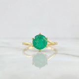 Anillo Solitario Lineas Invertidas Esmeraldas 1.27qts 2.15g / T7 1/2 Oro Amarillo 18K