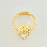 Anillo Rostro Cristo 8.7g / T9 1/4 Dos Oros Amarillo Blanco 18K