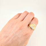 Anillo Rostro Cristo 8.7g / T9 1/4 Dos Oros Amarillo Blanco 18K