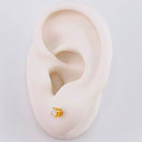 Topos Cuatro Garras Diamantes 25pts 1.15g / 3.4mm Oro Amarillo 18K
