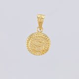 Dije Circulo Letra S 0.6g / 1.7cm Oro Amarillo 18K