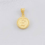 Dije Circulo Letra S 0.6g / 1.7cm Oro Amarillo 18K