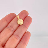 Dije Circulo Letra S 0.6g / 1.7cm Oro Amarillo 18K