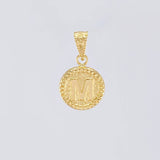 Dije Circulo Letra M 0.6g / 1.7cm Oro Amarillo 18K