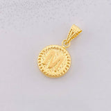 Dije Circulo Letra M 0.6g / 1.7cm Oro Amarillo 18K
