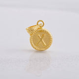 Dije Circulo Letra X 0.4g / 1.5cm Oro Amarillo 18K