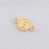 Herraje Circulo Letra E 0.4g / 1.5cm Oro Amarillo 18K