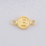 Herraje Circulo Letra E 0.4g / 1.5cm Oro Amarillo 18K