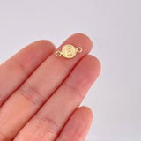 Herraje Circulo Letra E 0.4g / 1.5cm Oro Amarillo 18K