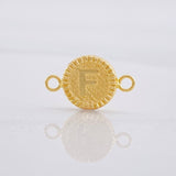 Herraje Circulo Letra F 0.6g / 1.7cm Oro Amarillo 18K