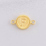 Herraje Circulo Letra F 0.6g / 1.7cm Oro Amarillo 18K