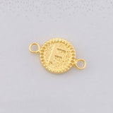 Herraje Circulo Letra F 0.6g / 1.7cm Oro Amarillo 18K