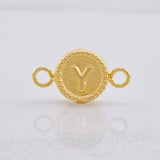 Herraje Circulo Letra Y 0.4g / 1.5cm Oro Amarillo 18K