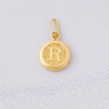 Dije Circulo Letra R 0.4g / 1.6cm Oro Amarillo 18K