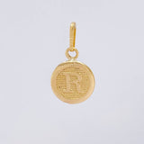 Dije Circulo Letra R 0.4g / 1.6cm Oro Amarillo 18K