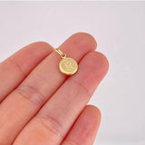 Dije Circulo Letra R 0.4g / 1.6cm Oro Amarillo 18K