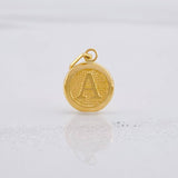 Dije Circulo Letra A 0.4g / 1.6cm Oro Amarillo 18K