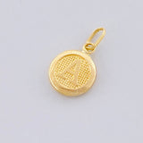 Dije Circulo Letra A 0.4g / 1.6cm Oro Amarillo 18K