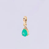 Dije Gota Esmeralda 70pts 1.1g / 1.5cm Oro Amarillo 18K