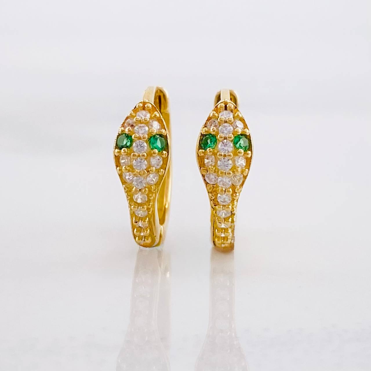Candongas Serpiente 2g / 1.2cm Oro Amarillo 18K