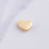 Herraje Corazón Liso 0.35g / 1cm Oro Amarillo 18K
