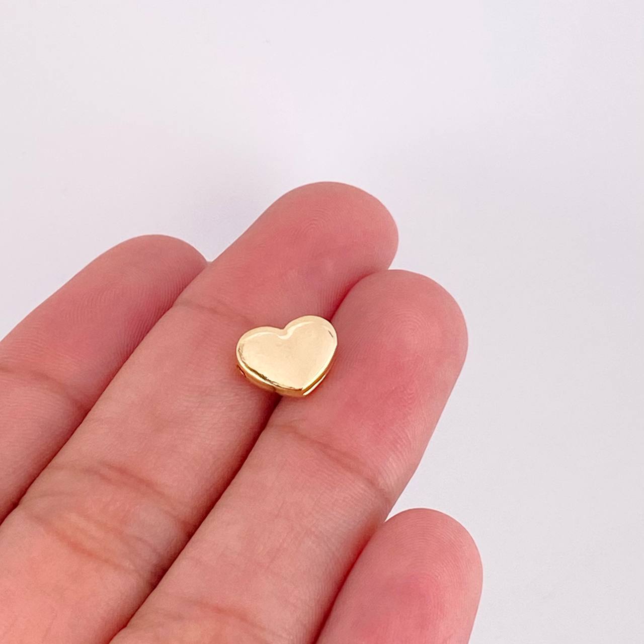 Herraje Corazón Liso 0.35g / 1cm Oro Amarillo 18K