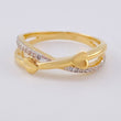 Anillo Entrelezado Corazones 3.55 g / T7 1/4 Oro Amarillo 18K