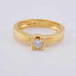 Anillo Solitario Liso Grueso 4 g / T6 Oro Amarillo 18K