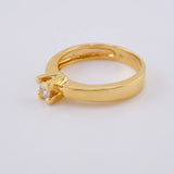 Anillo Solitario Liso Grueso 4 g / T6 Oro Amarillo 18K