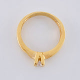 Anillo Solitario Liso Grueso 4 g / T6 Oro Amarillo 18K