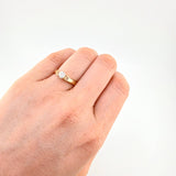 Anillo Solitario Bicuadratico 2.55 g / T6 Oro Amarillo 18K