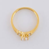Anillo Solitario Bicuadratico 2.55 g / T6 Oro Amarillo 18K
