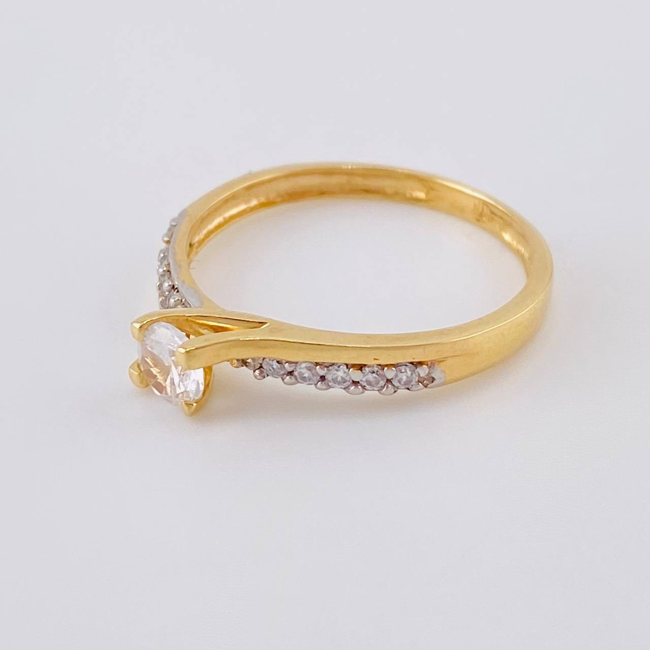 Anillo Solitario Doble Esplendor 2.05 g / T6 1/4 Oro Amarillo 18K